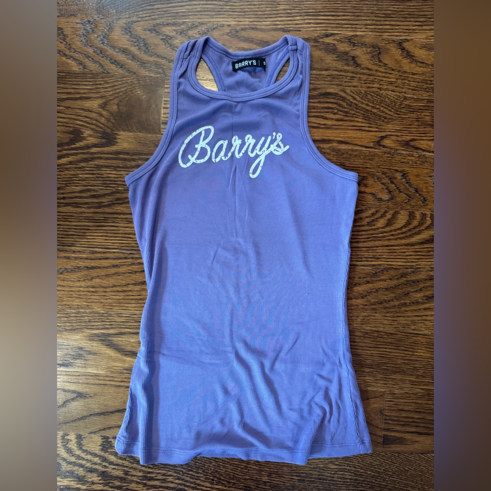 Purple Barry’s Bootcamp Tank Top with White Logo